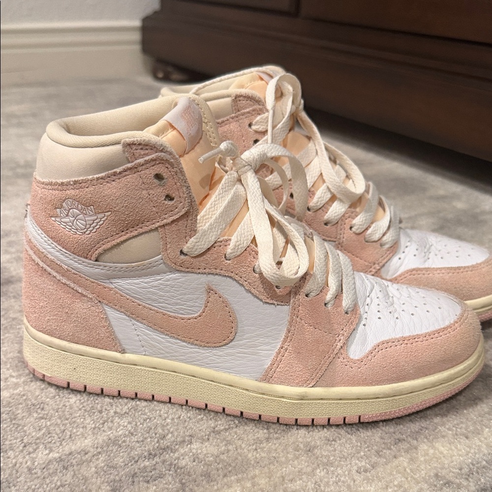 Nike Women's Blush and Cream High-Top Sneakers